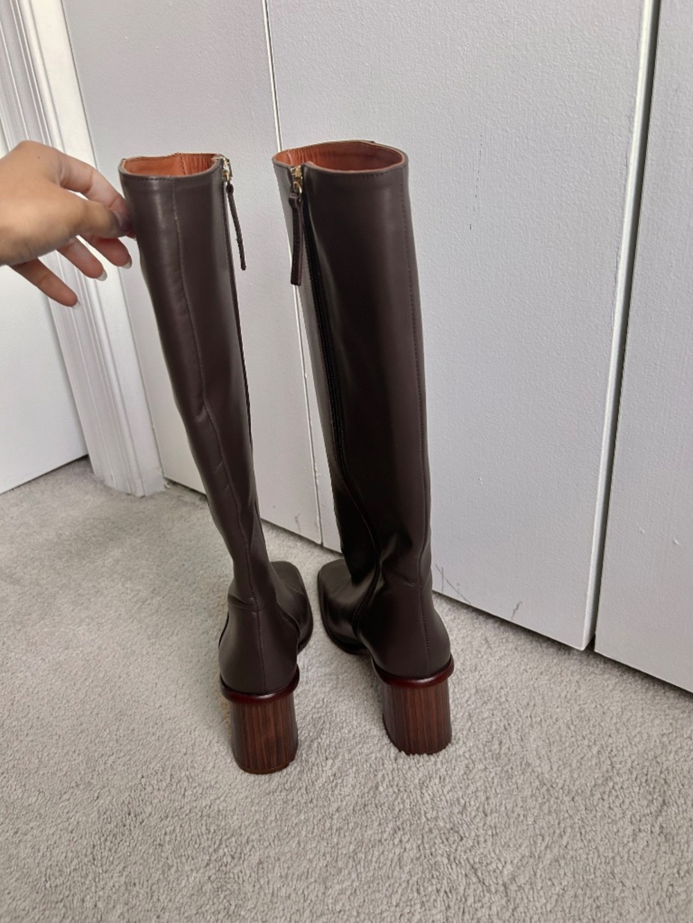 NWT Alohas EAST COFFEE BROWN LEATHER BOOTS size 37 - Picture 6 of 6
